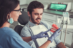 Patient at the dentist