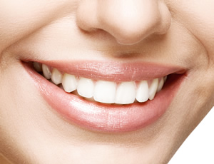 Smile with white healthy teeth
